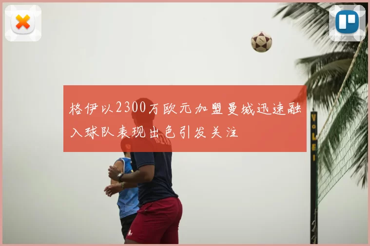 格伊以2300万欧元加盟曼城迅速融入球队表现出色引发关注